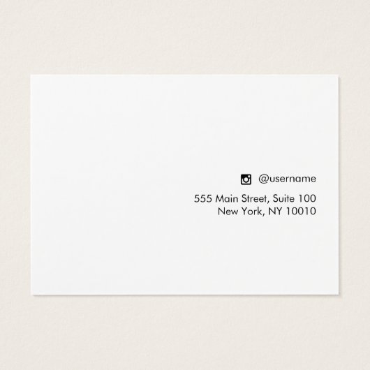 White Script Three Pair Stud Earring Holes Visitekaartje (Achterkant)