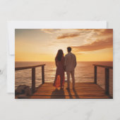 White Script Two Photo Sla de datum op Aankondiging (Achterkant)