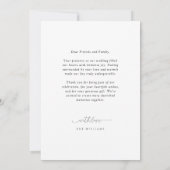 White Script Wedding Dank je wel kaart (Achterkant)