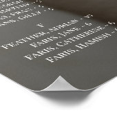 White Script Welcome Photo Wedding Seining Chart Poster (Hoek)