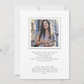 White Script | Zwart Lijst | Twee foto-Afstuderen Aankondiging