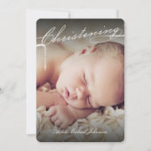 White Scripting Cross Foto Religious Kaart (Voorkant)