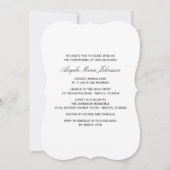 White Scripting Cross Foto Religious Kaart (Achterkant)