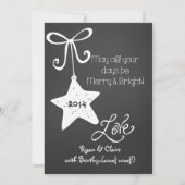 White Scroll Gepersonaliseerd Photo Holiday Card Feestdagenkaart (Achterkant)