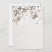 White Sculptured Floral 3D Roses Wedding Kaart (Achterkant)