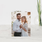 White Sculptured Flowers |  Wedding Photo  Bedankkaart (Achterkant)