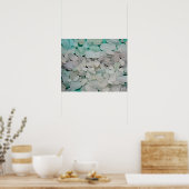 White Seafom Seaglass Poster (Keuken)
