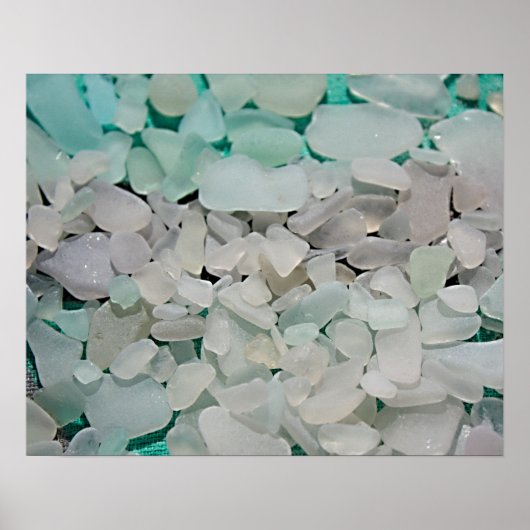 White Seafom Seaglass Poster (Voorkant)