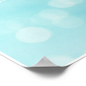 White Seagulls and Blue Bokeh Semi Abstract Beach Poster (Hoek)