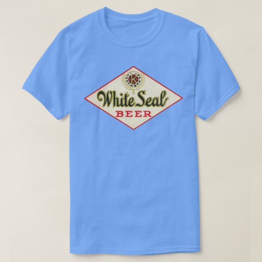 White Seal Bier Retro Defunct Breweriana T-shirt (Design voorkant)