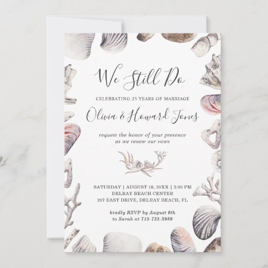 White Seashell Beach doen we nog steeds aan vernie Kaart (Voorkant)