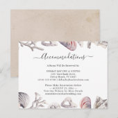 White Seashell Beach Sand Accommodaties Kaart (Voorkant / Achterkant)