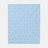White Seashell Blue Beach Fleece Blanket (Voorkant)