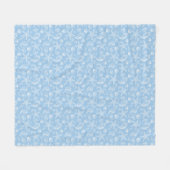 White Seashell Blue Beach Fleece Blanket (Voorkant (Horizontaal))