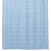 White Seashell Blue Beach Shower Curtain Douchegordijn (Voorkant)