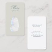 White Seashell Butterfly Beauty and Wellness Visitekaartje (Voorkant / Achterkant)