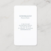 White Seashell Butterfly Beauty and Wellness Visitekaartje (Achterkant)