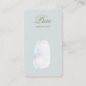 White Seashell Butterfly Beauty and Wellness Visitekaartje (Voorkant)