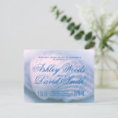 White Seashell Wedding Invitation Briefkaart (Staand voorkant)