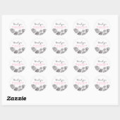 White Seashells Beach Wedding Bedankt Sticker (Vel)