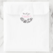 White Seashells Beach Wedding Bedankt Sticker (Tas)