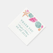 White Seashells Paper Napkin for Beach Wedding Servet (Hoek)
