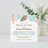 White Seashells Wedding Bridal Shower Uitnodiging (Staand voorkant)