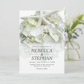 White Seaside Garden Casual Elegant Wedding Kaart (Staand voorkant)