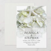 White Seaside Garden Casual Elegant Wedding Kaart (Voorkant / Achterkant)