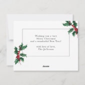 White Season's Greetings met kerstfoto's Feestdagenkaart (Achterkant)