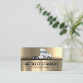 White Semi Truck Visitekaartje (Staand voorkant)