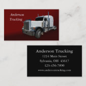White Semi Truck Visitekaartje (Voorkant / Achterkant)