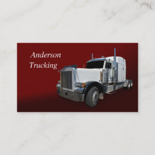 White Semi Truck Visitekaartje
