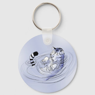 White Serenity Tiger Sleutelhanger