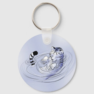 White Serenity Tiger Sleutelhanger
