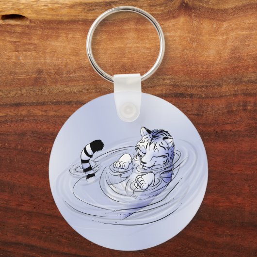 White Serenity Tiger Sleutelhanger (Voorkant)