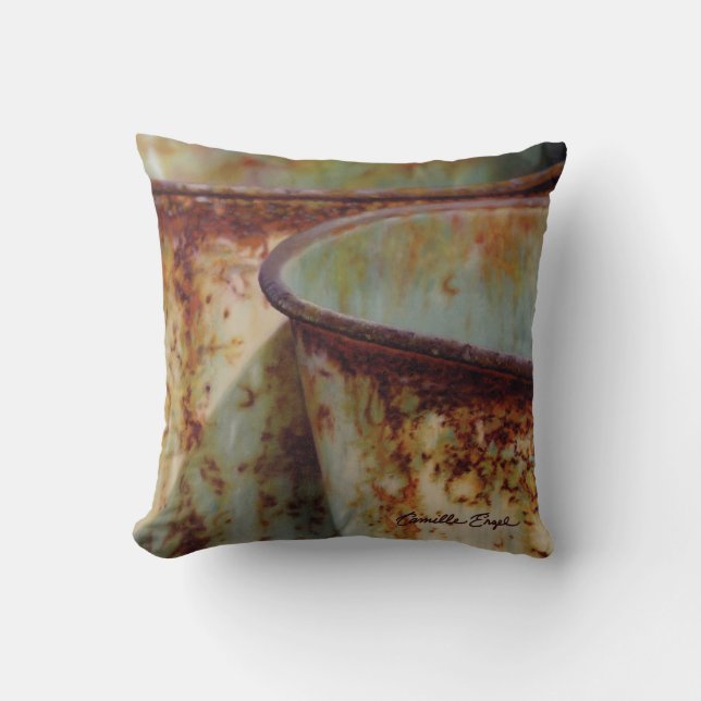 "White Series Abstract 2" door Camille Engel Kussen (Voorkant)