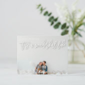 White Shadow Het is een prachtig leven Kerstmis Feestdagenkaart (Staand voorkant)