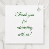 White Shamrock met Green Spletters Bedankjes Labels (Achterkant)