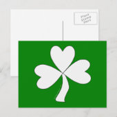White Shamrock St. Patrick's Day Ierse Succes Briefkaart (Voorkant / Achterkant)