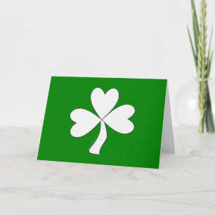 White Shamrock St. Patrick's Day Ierse Succes Kaart