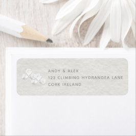 White Shamrock Wedding Return Address Envelope Etiket