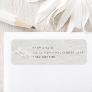 White Shamrock Wedding Return Address Envelope Etiket