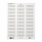 White Shamrock Wedding Return Address Envelope Etiket (Full Sheet)
