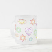 White shapes mug matglas koffiemok (Voorkant links)