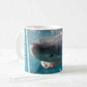 White Shark Closeup Foto Koffiemok (Voorkant links)