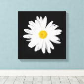 White Shasta Daisy Canvas Print Wall Decor (Insitu (Houten vloer))