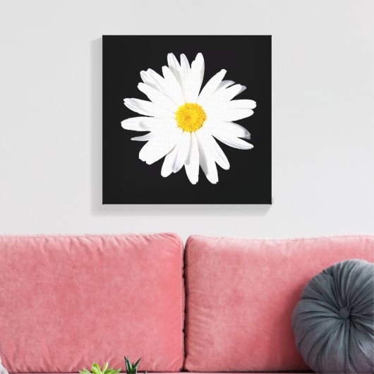 White Shasta Daisy Canvas Print Wall Decor (Insitu (Woonkamer))