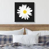 White Shasta Daisy Canvas Print Wall Decor (Insitu (Slaapkamer))