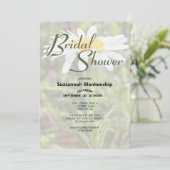 White Shasta Daisy Foto Vrijgezellenfeest Kaart (Staand voorkant)